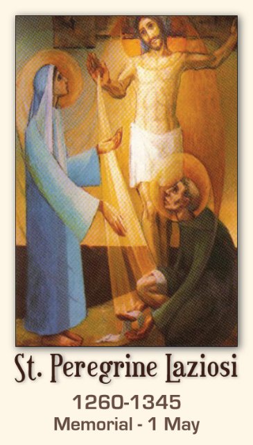 ST PEREGRINE PRAYER CARD